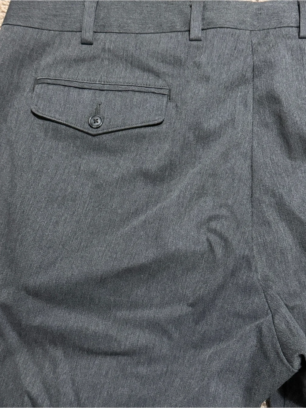 LL Bean Pants Men 42x34Gray Chino Flat Front Business Casual Standard Fit 292258